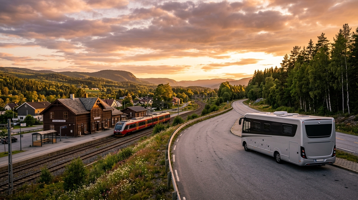 RV Rental Jessheim - train station